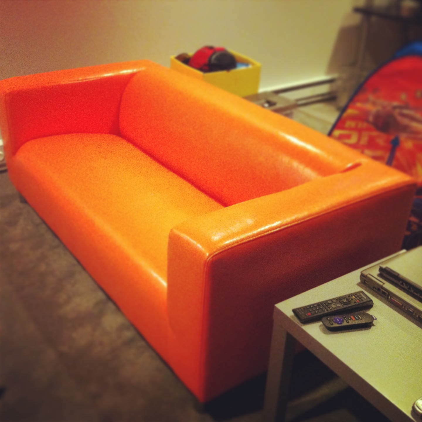 Orange loveseat sale ikea